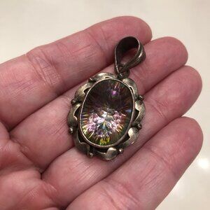 Mystic topaz pendant